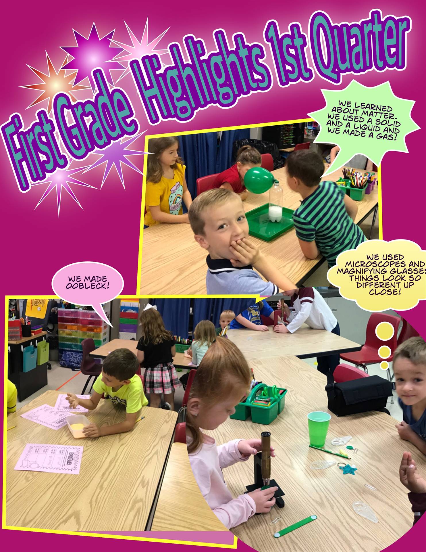 First grade 1st Quarter Highights